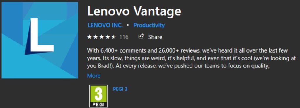 Lenovo Vantage Reviews